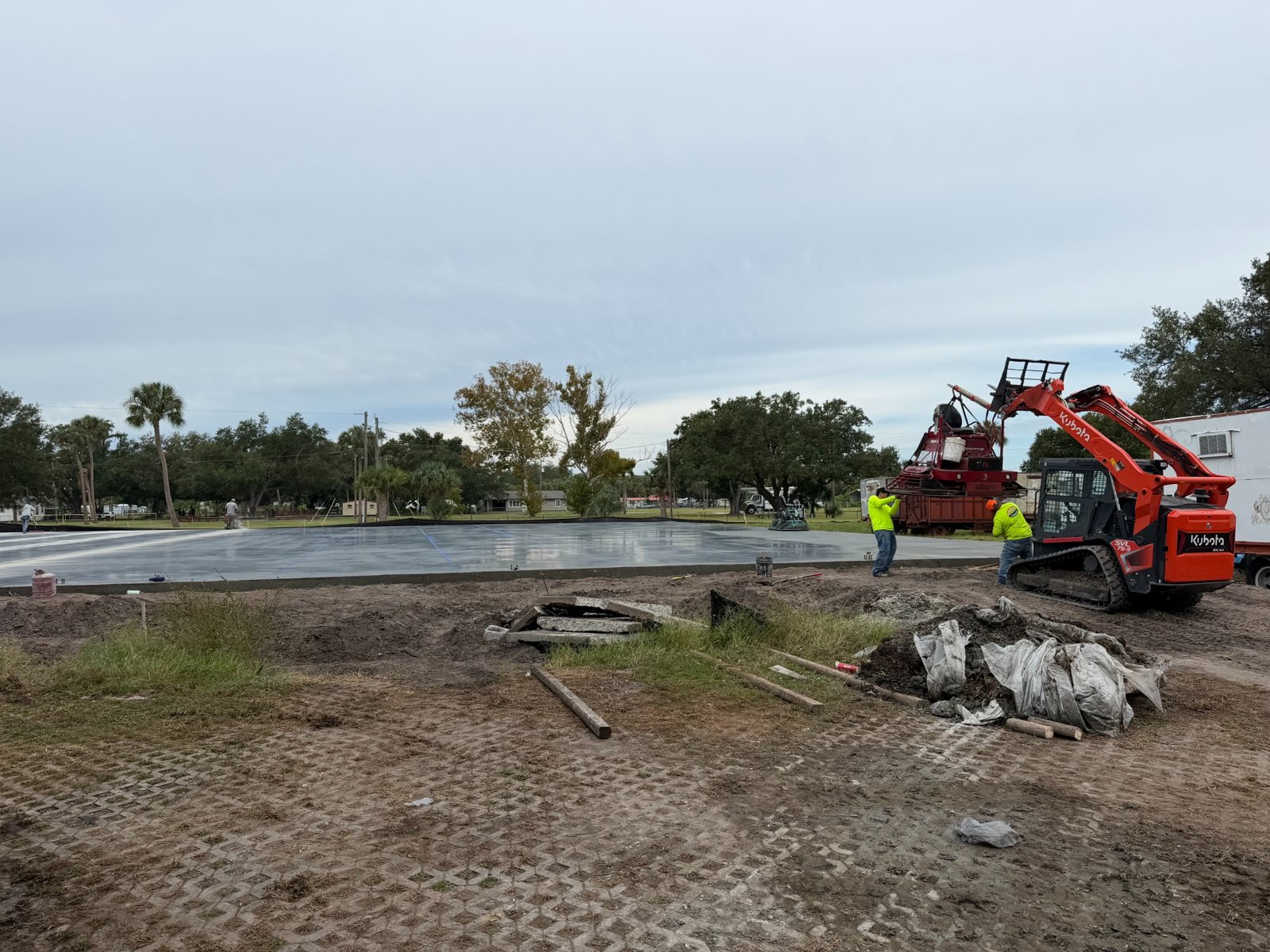 Finished concrete slab